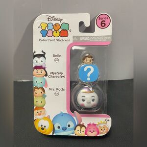 Disney Tsum Tsum 3 Pack Series 6 Belle Mystery Figure Mrs Potts Collectible Toys